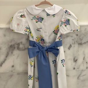 The Beaufort Bonnet-TBCC Spring Floral Size 6 Capped Sleeves Peter Pan Collar